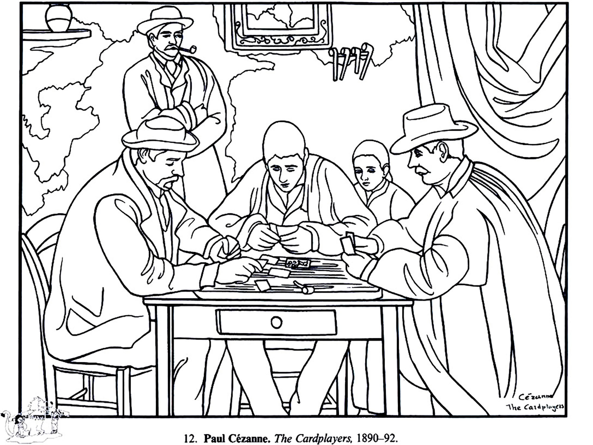 Get your pencils and markers ready to color this Cézanne coloring page