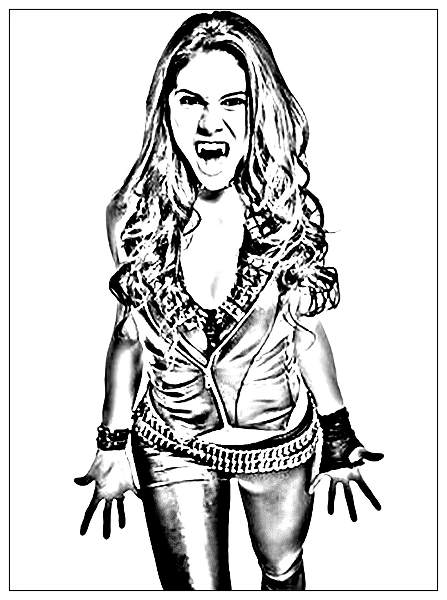 Chica Vampiro coloring page to print and color for free