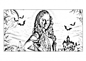 Coloring page chica vampiro to download