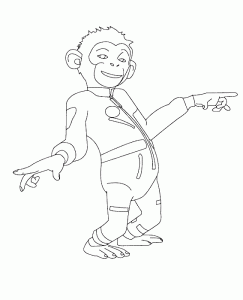 Free space chimpanzees coloring pages