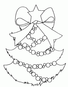 Coloring page christmas tree to download