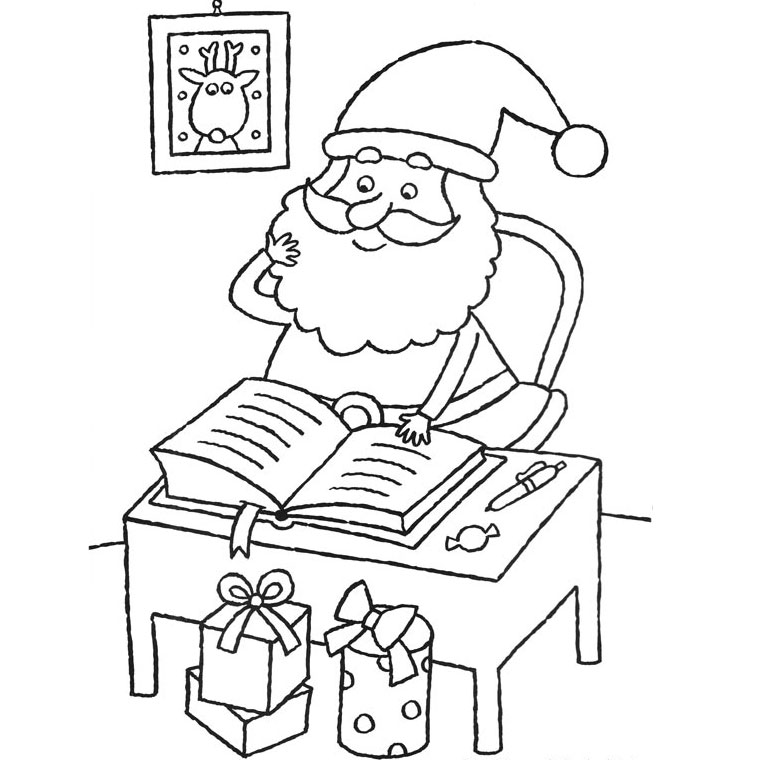 Another Santa Claus coloring page for your children