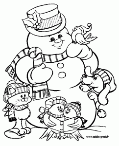 Snowman to color