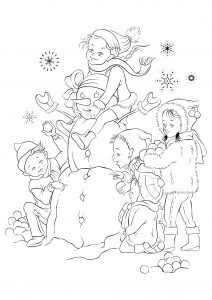 Coloring page christmas free to color for children