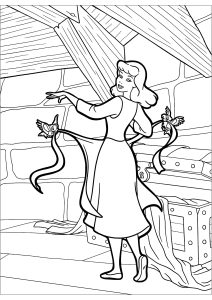 Coloring page cinderella free to color for kids