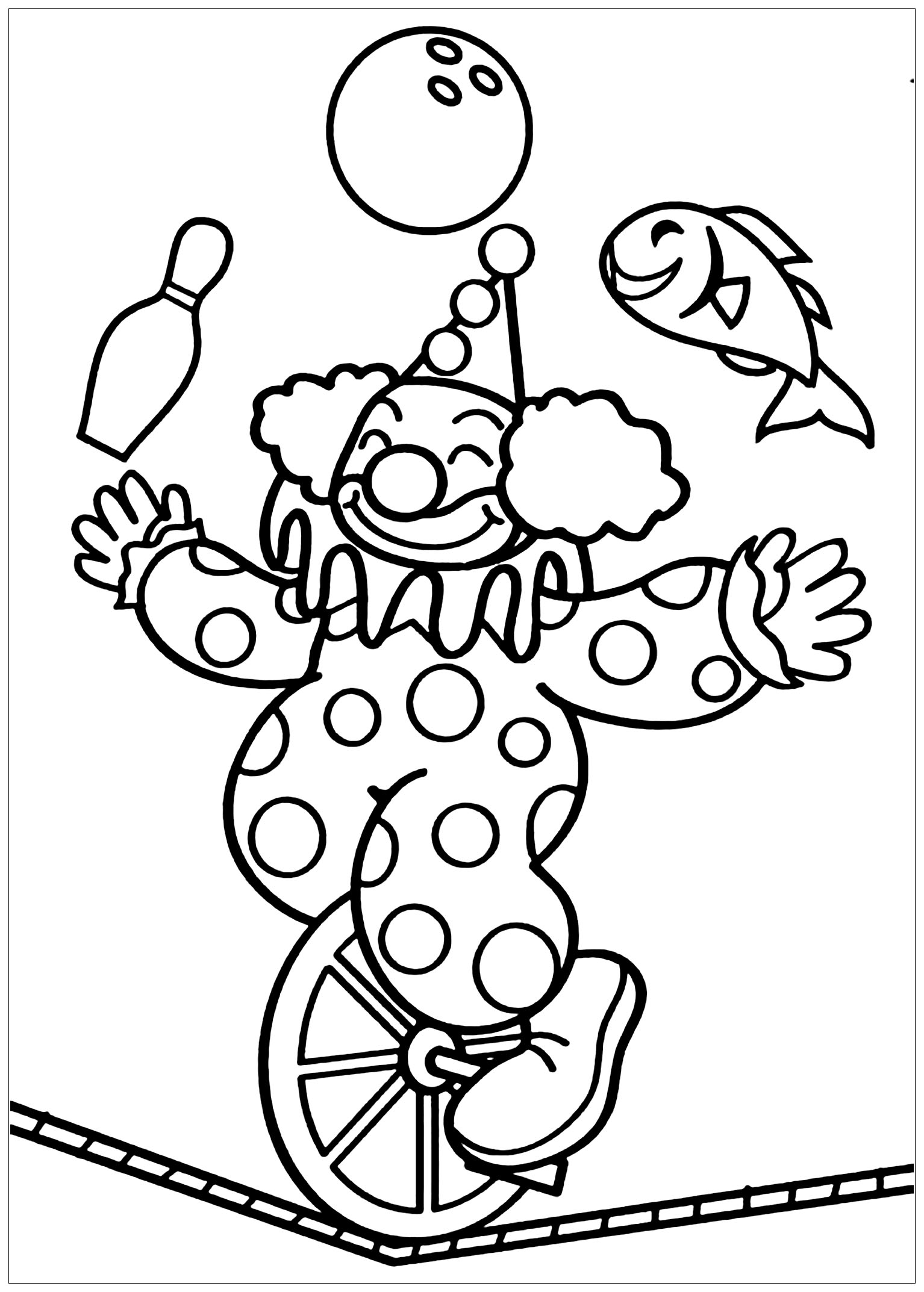 Circus drawing to download and print for children