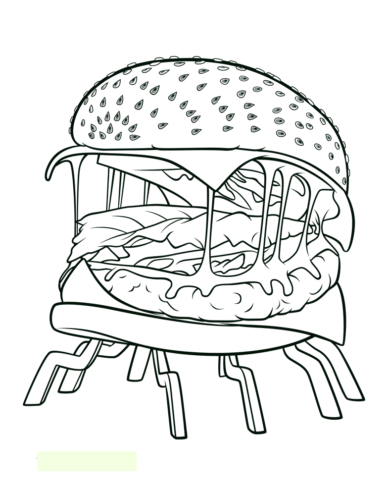 Giant Meatballs Storm Burger 2 to print and color