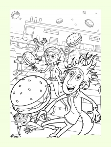 Coloring of Giant Meatballs Storm to download for free
