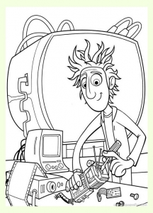 Cloudy with a Chance of Meatballs : Giant Meatballs Storm coloring page for kids