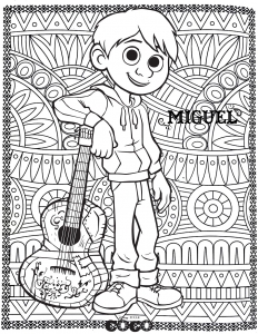 Coco image to print and color