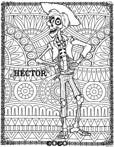 Hector with patterns in background