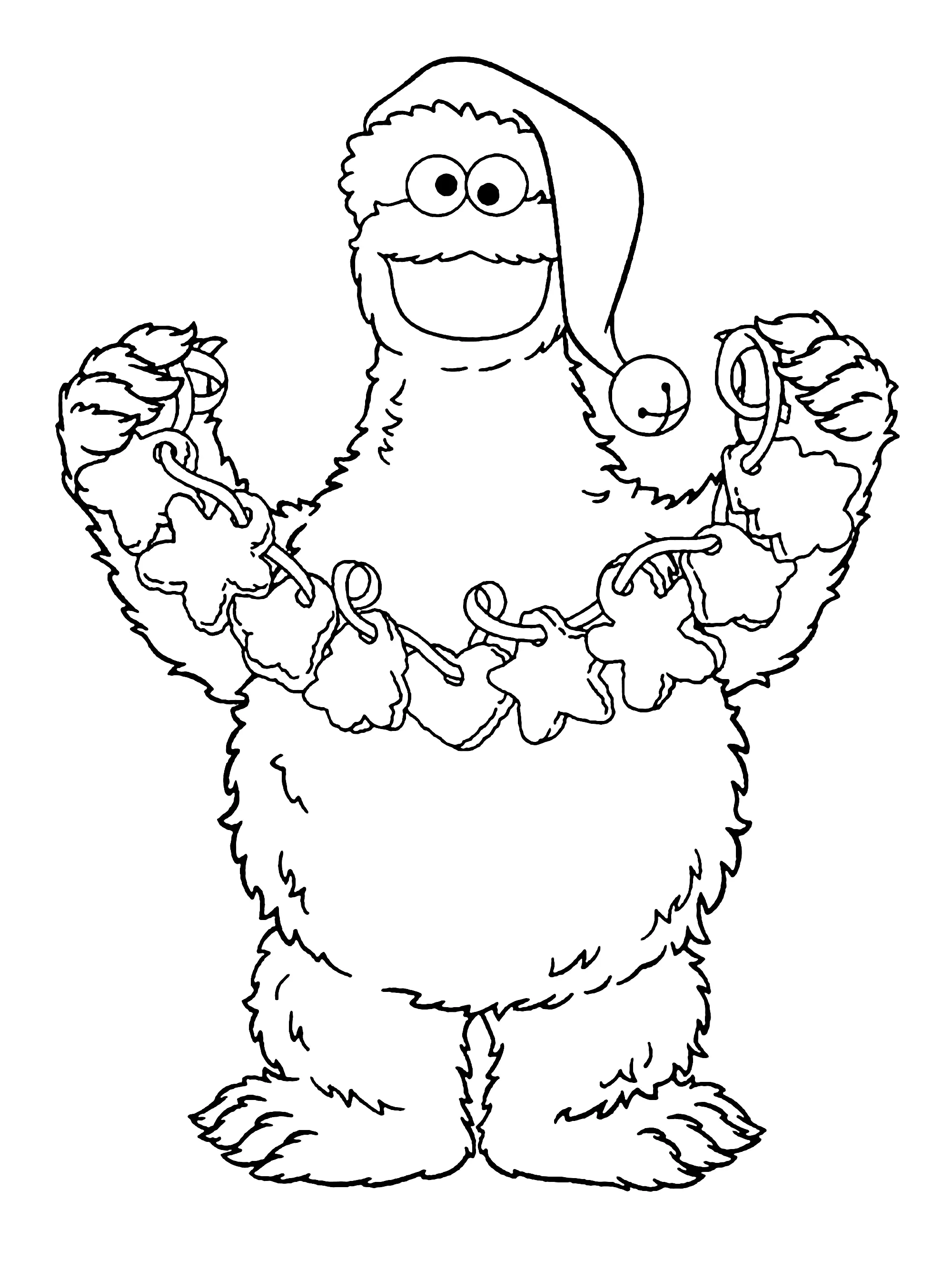 Cookie Monster: Christmas coloring