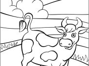 Cow Coloring Pages for Kids