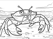 Printable Crab coloring sheets for Kids