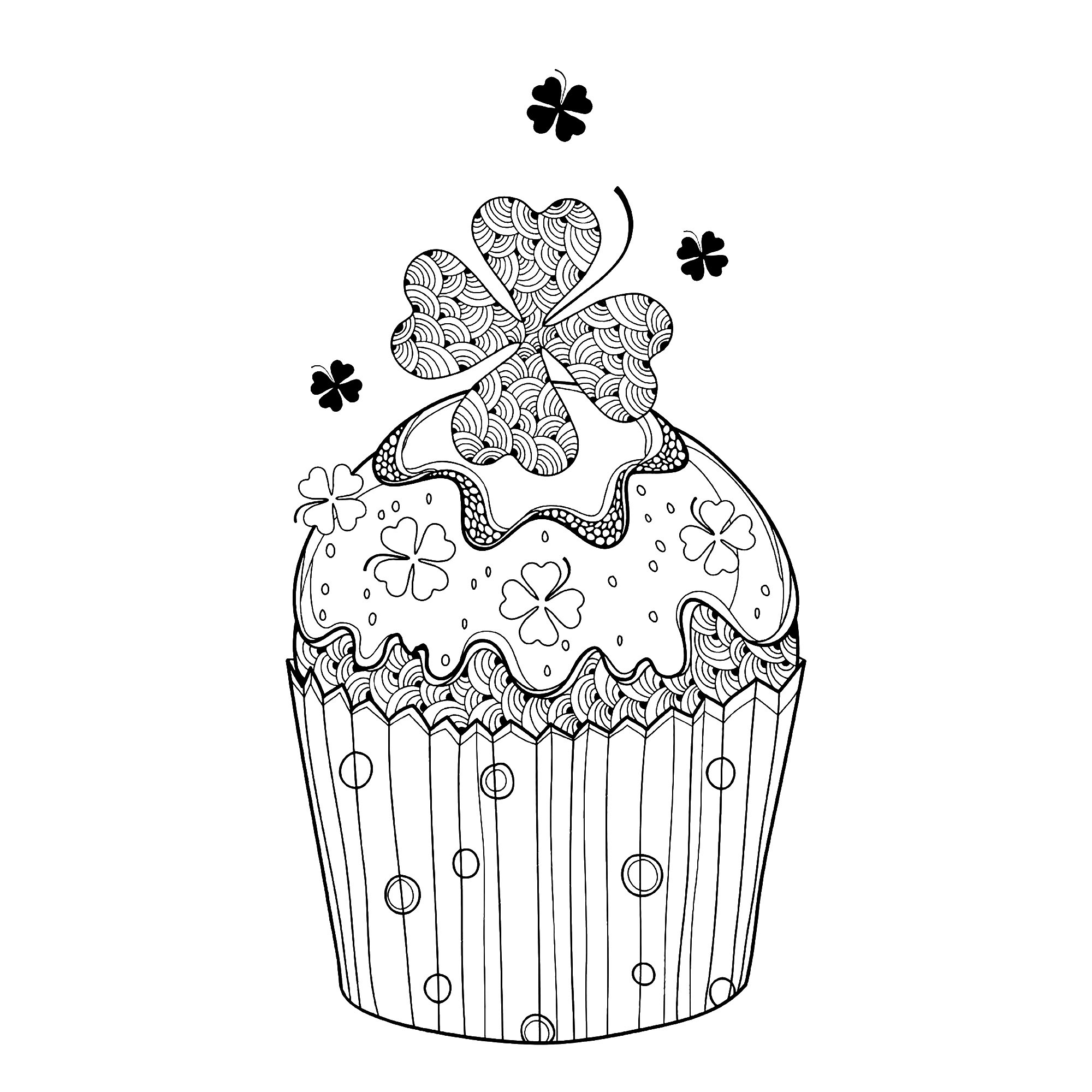 Cupcakes and cakes to print for free - Cupcakes And Cakes Kids Coloring