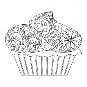 Coloring page cupcakes and cakes for children
