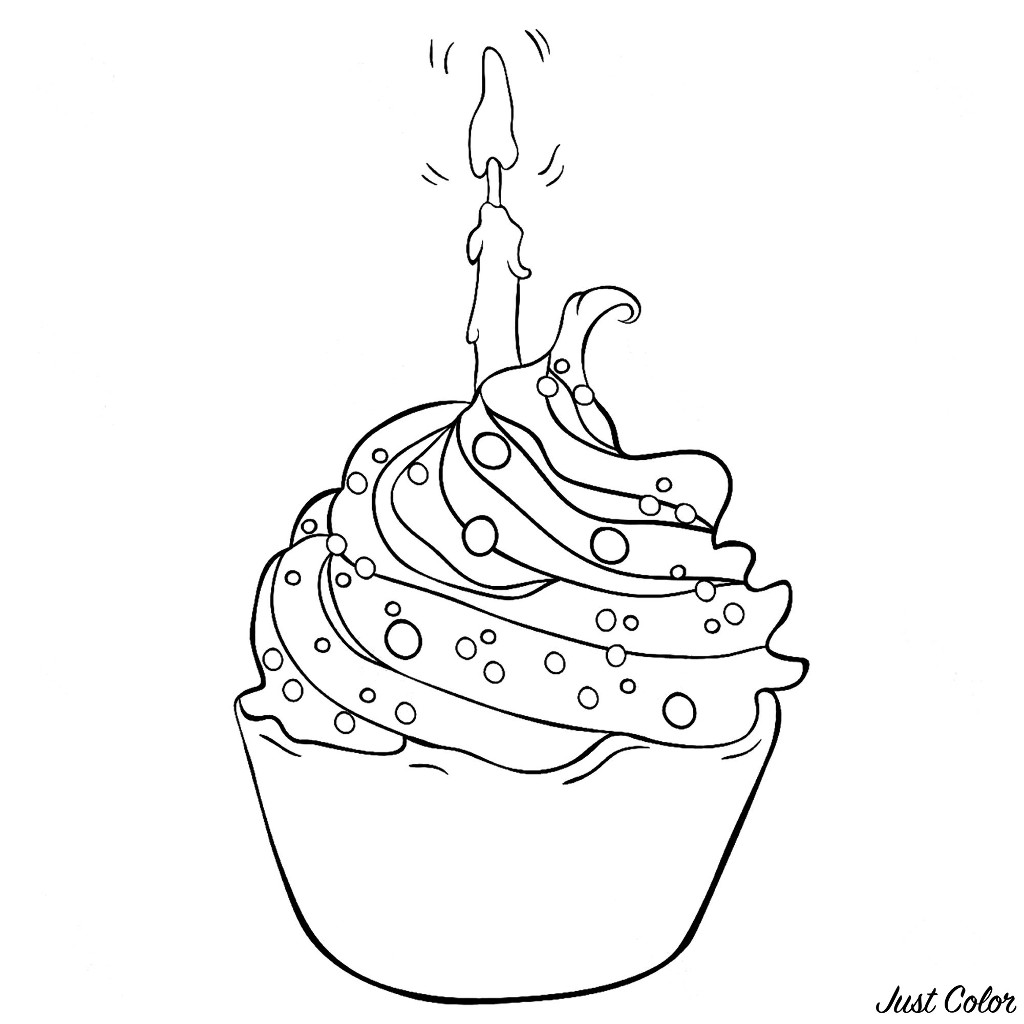 Cupcakes and cakes to download - Cupcakes And Cakes Kids Coloring Pages