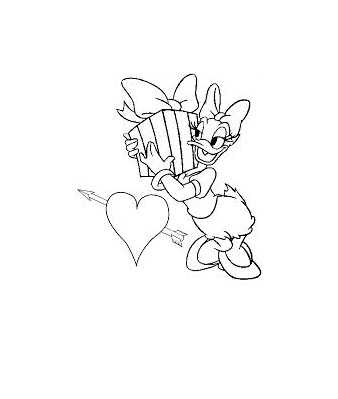 Drawing of Daisy with a heart