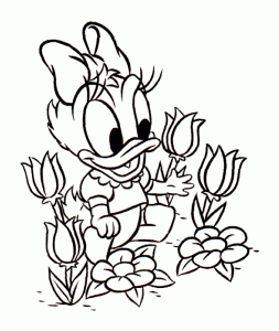 Daisy coloring pages for children