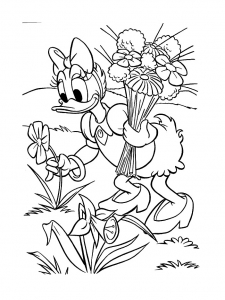 Free Daisy drawing to download and color