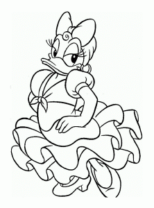 Coloring page daisy to print for free
