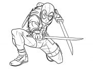 Deadpool Coloring Pages for Kids