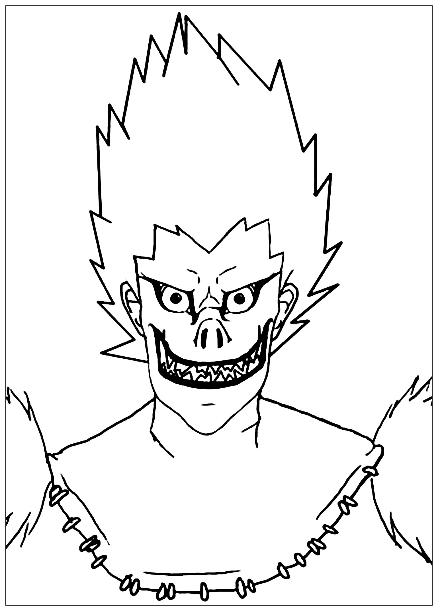 Death note image to color, easy for kids