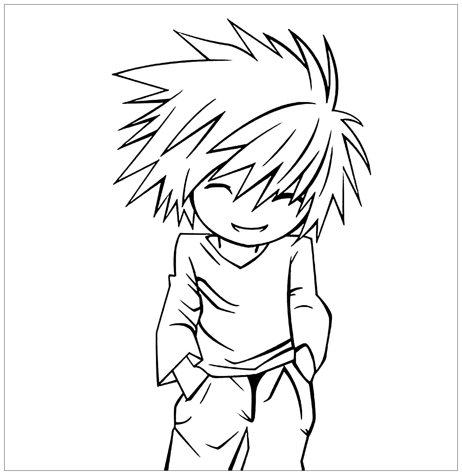 Death note drawing to download and print for children