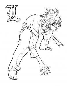 Death note coloring pages to print for kids