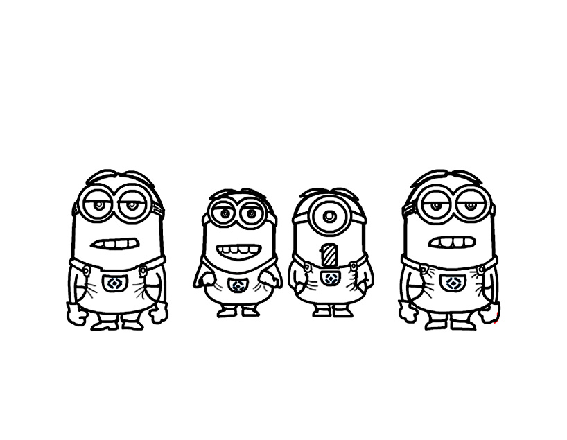 4 minions who think they are chorus girls
