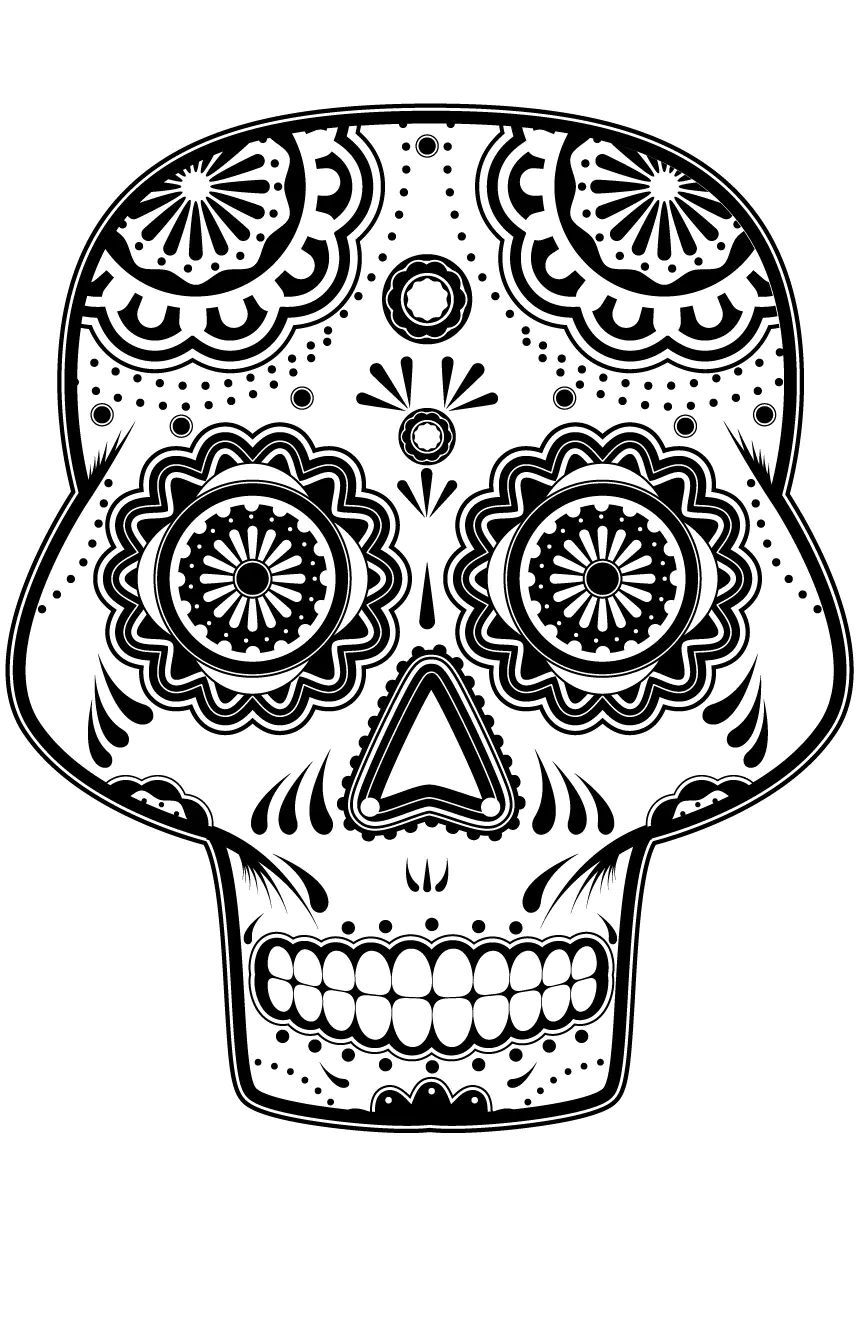 Day of the dead (Printable Dia De Los Muertos (Day Of The Dead) Coloring Page for Kids)
