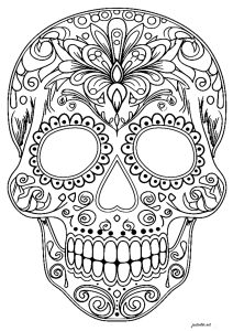 Día de los muertos skull   elegant abstract motifs