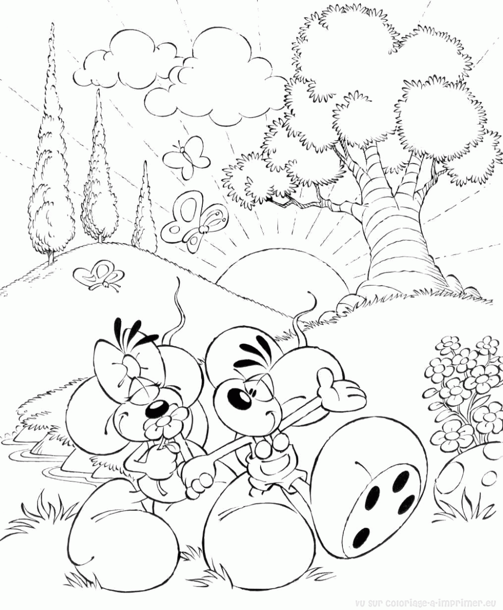 Diddl coloring page to print and color for free