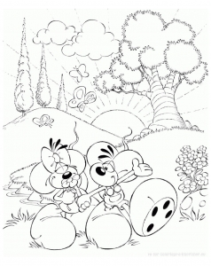 Coloring page diddl for children