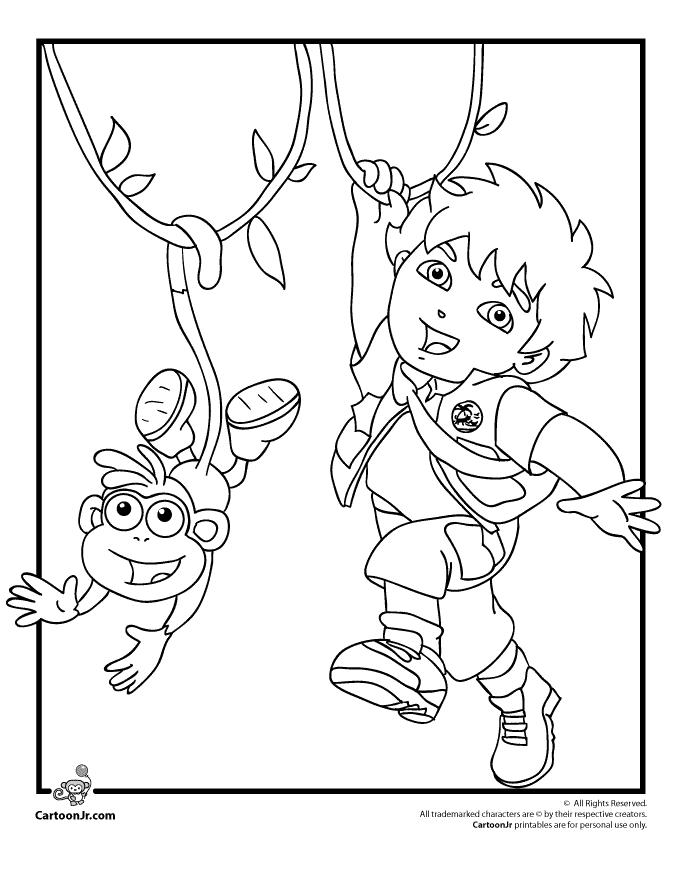 Diego coloring page for children