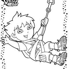 Printable Diego coloring sheets for Kids