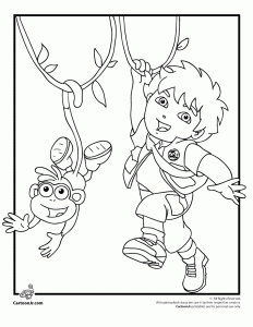 Diego coloring pages for children