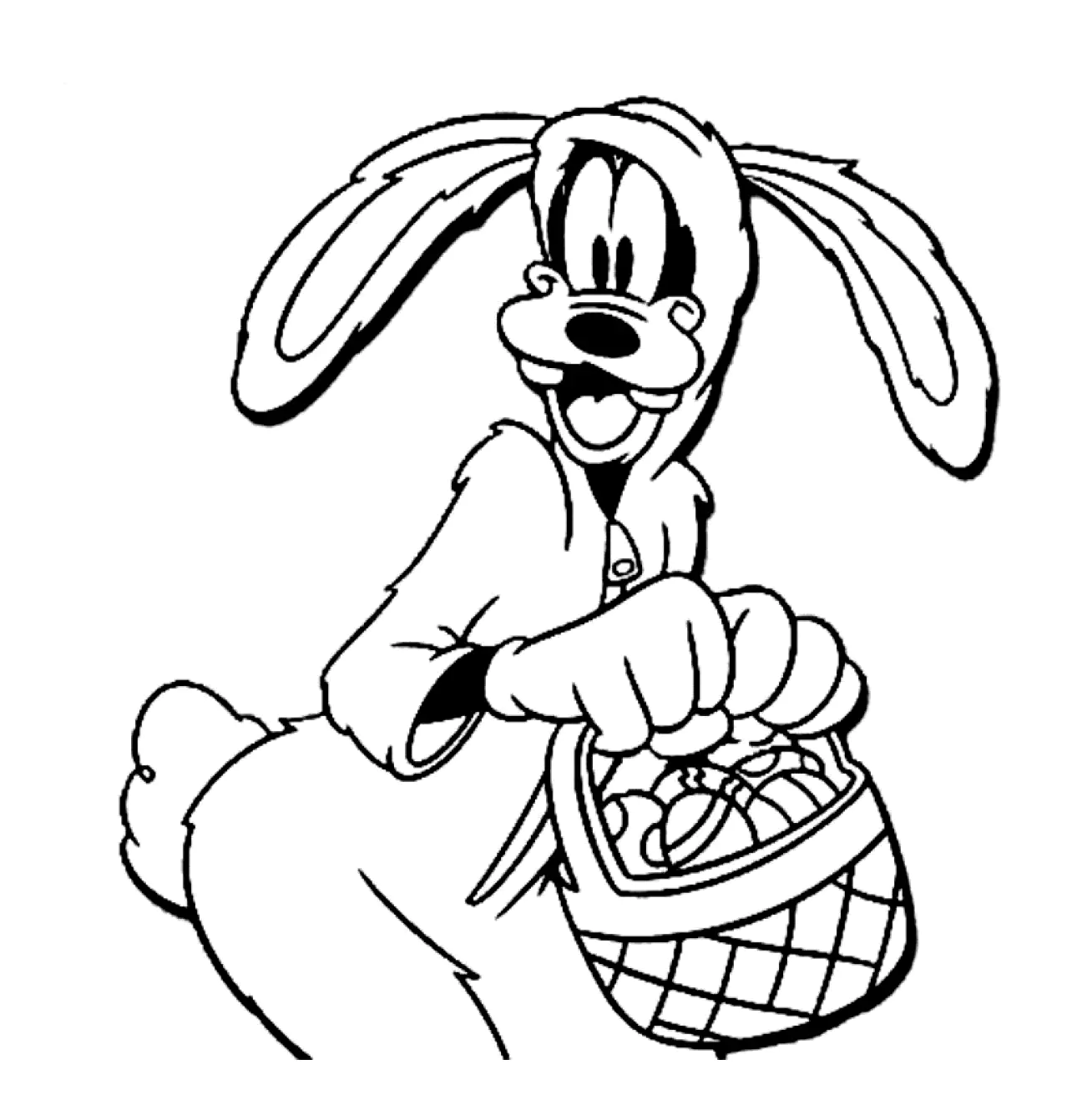 Free coloring page of Goofy
