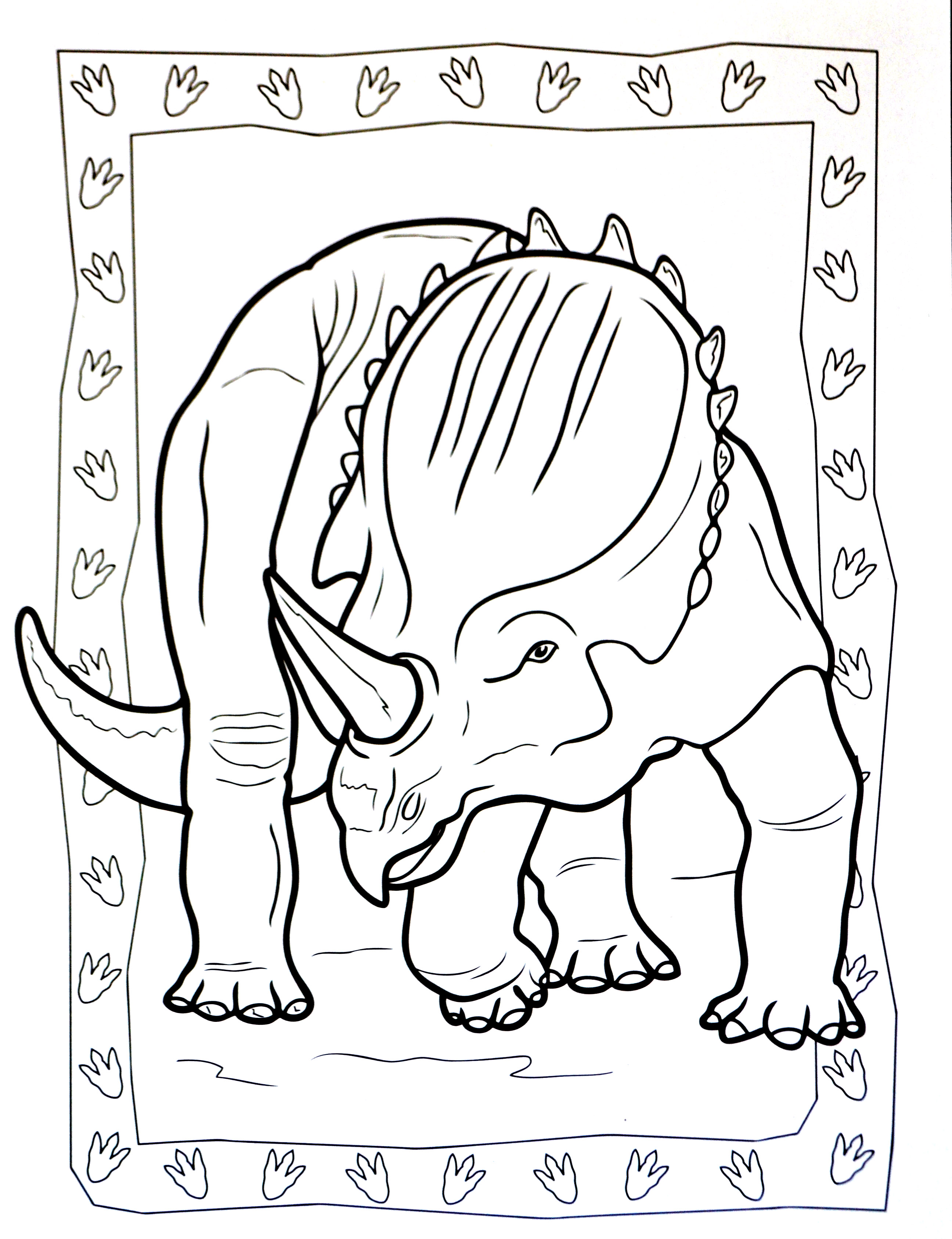 Triceratops to print and color