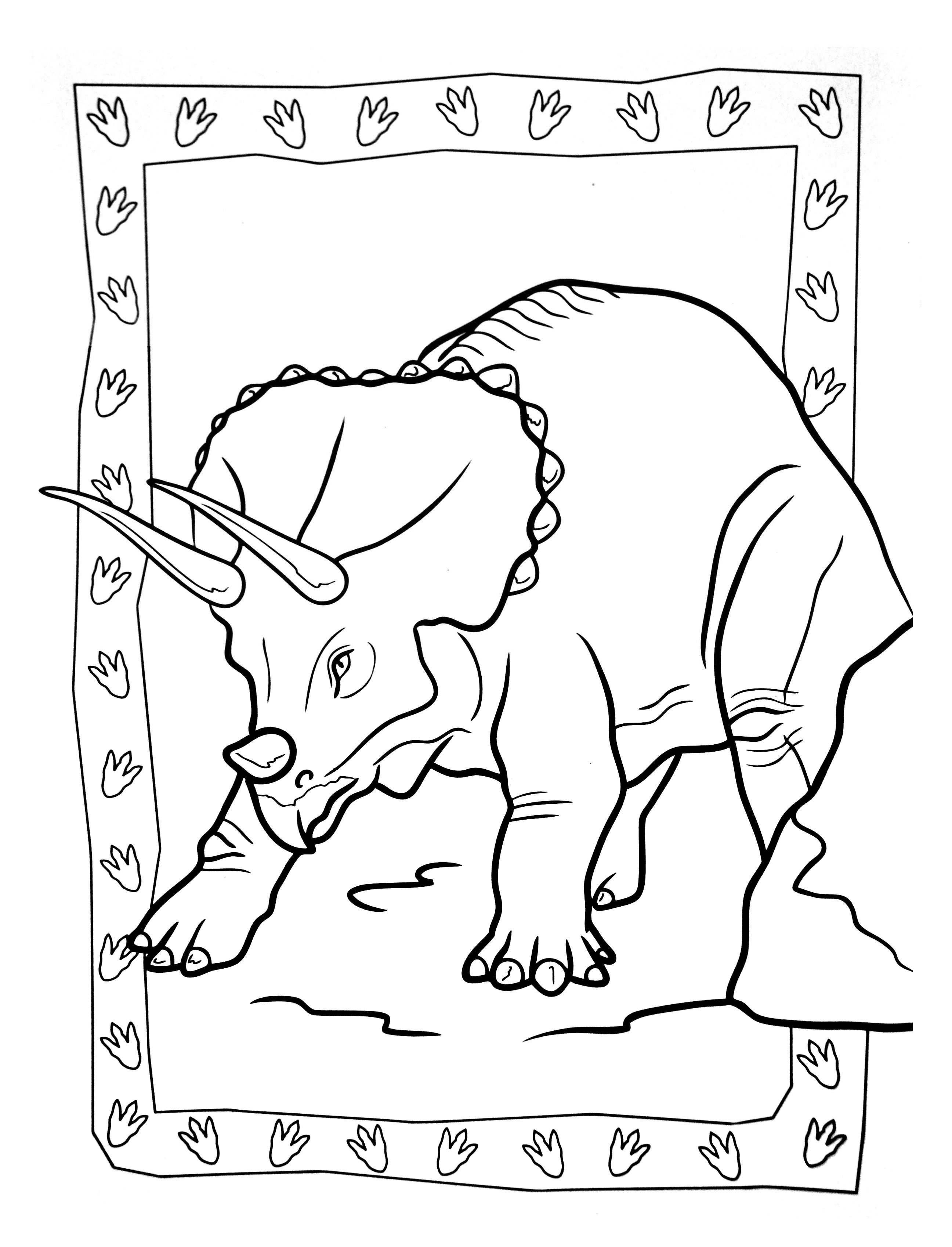 A Triceratops just waiting for some color
