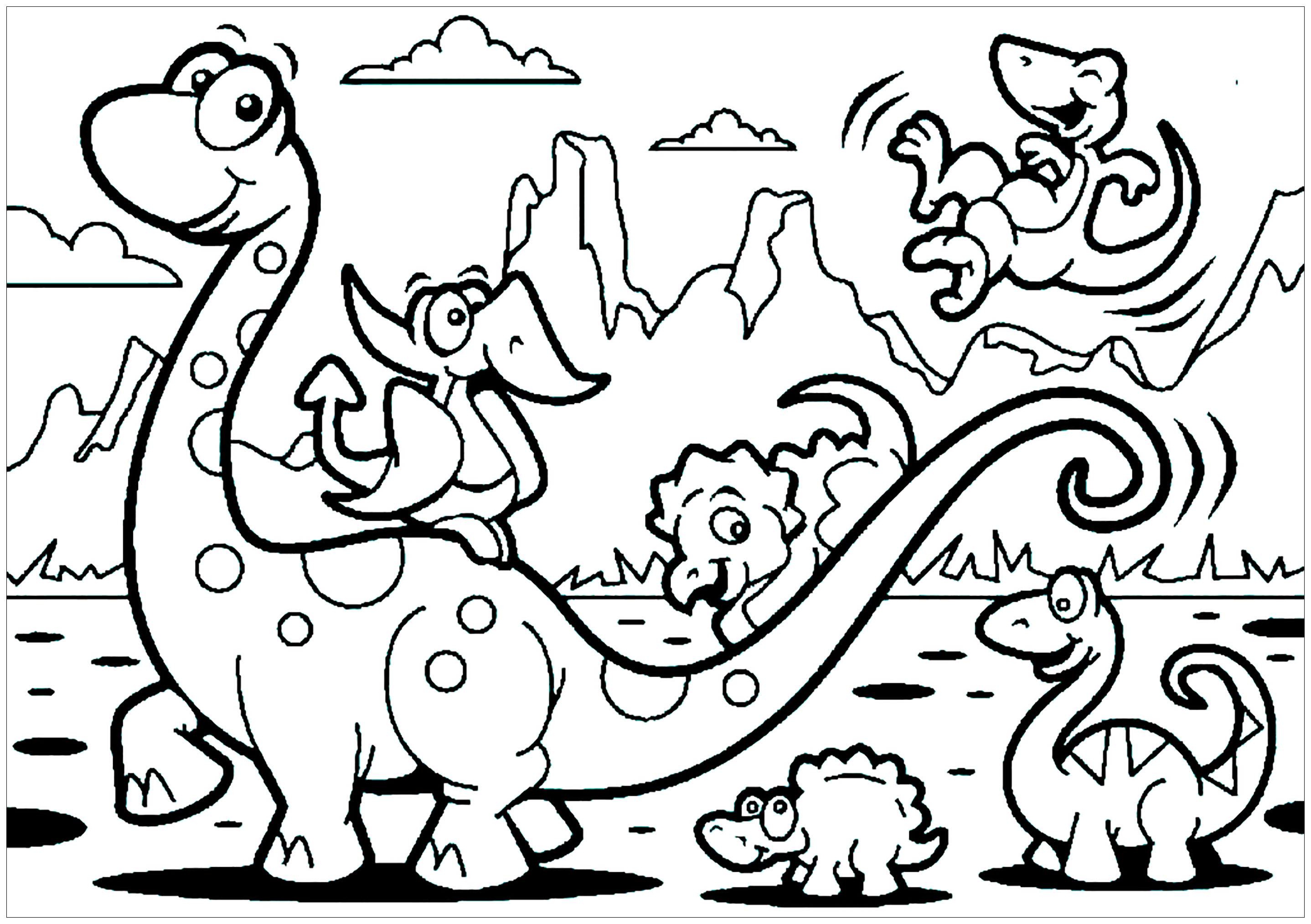 Printable Coloring Page Dinosaur printable-coloring-page-dinosaur