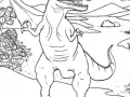 Coloring page dinosaurs free to color for children : T Rex