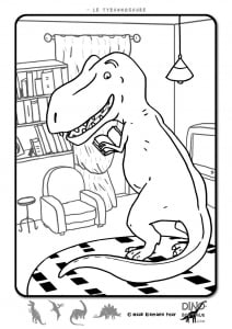 T Rex funny to color