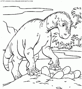Coloring page dinosaurs for kids : Eggs