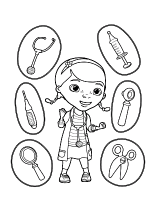 Doc McStuffins coloring page to download for free