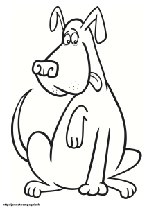 Coloring page dog to color for children