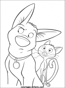 Coloriage chien pour les enfants: Volt (film Disney)