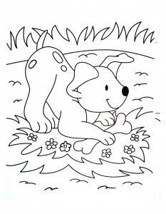 Dog picture to download and color