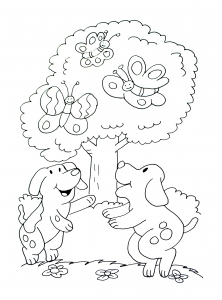 Dog picture to print and color