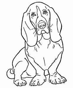 Coloring page dog to print